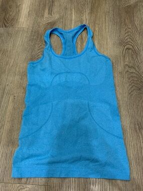 lululemon athletica Bright Blue Seamless Racerback Tank